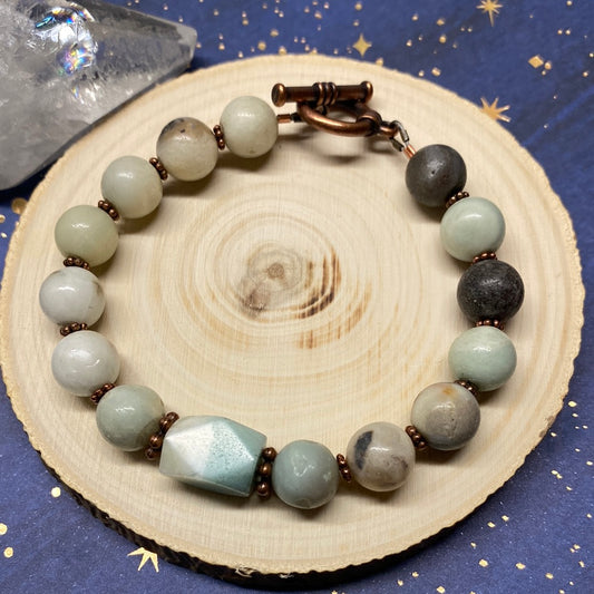 Blue Moon Beads STORY LOCKETS Round Stone BRACELET CONNECTOR - 6 in